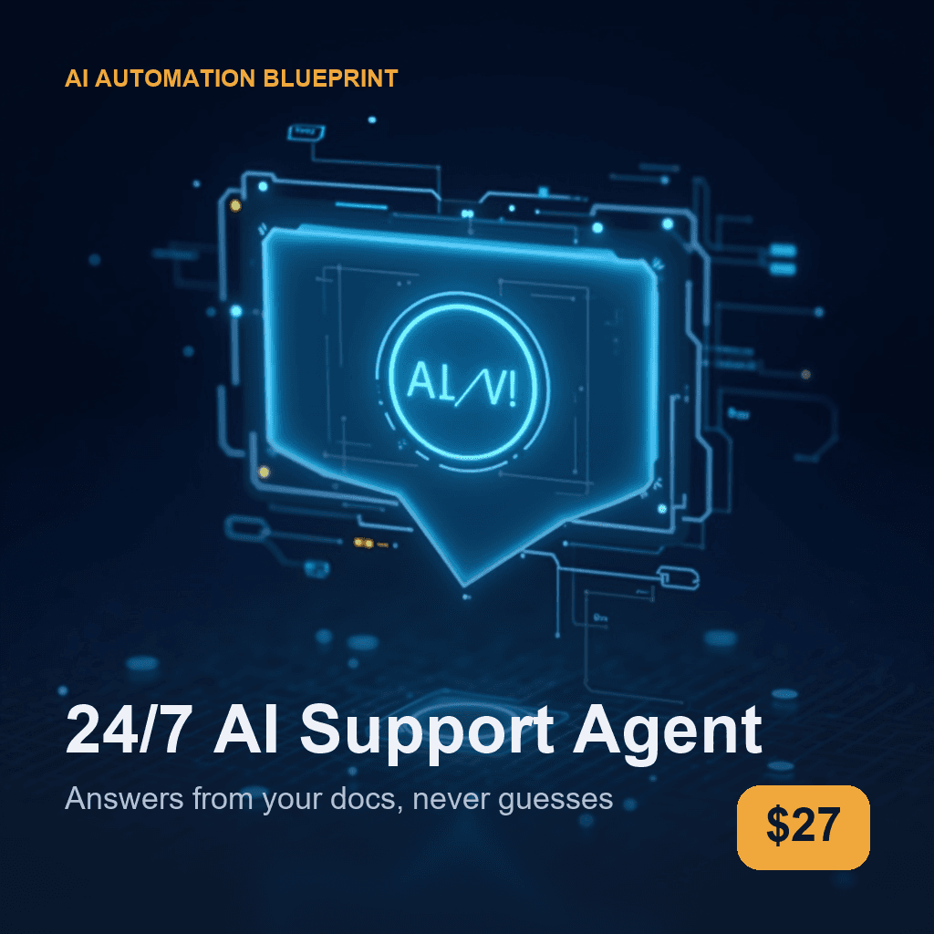 24/7 AI Support Agent (RAG)